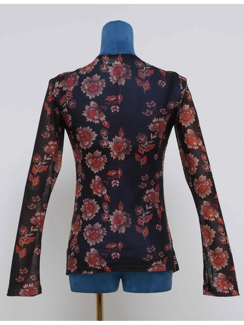 Boho Sheer V Neck Long Sleeves Blouse