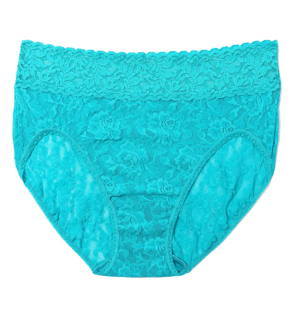 Casual High-Waist Stretch-Lace Cotton French Brief Panty
