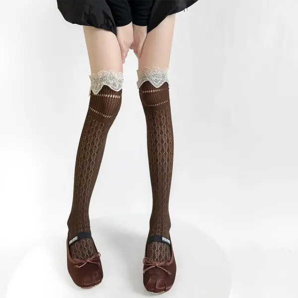 Ballet Core Ruffle Knee Socks
