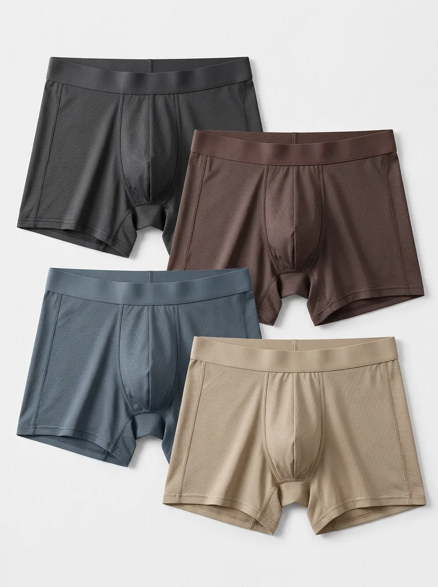 Practical Classic Look Men' Four Pack Boxer Briefs