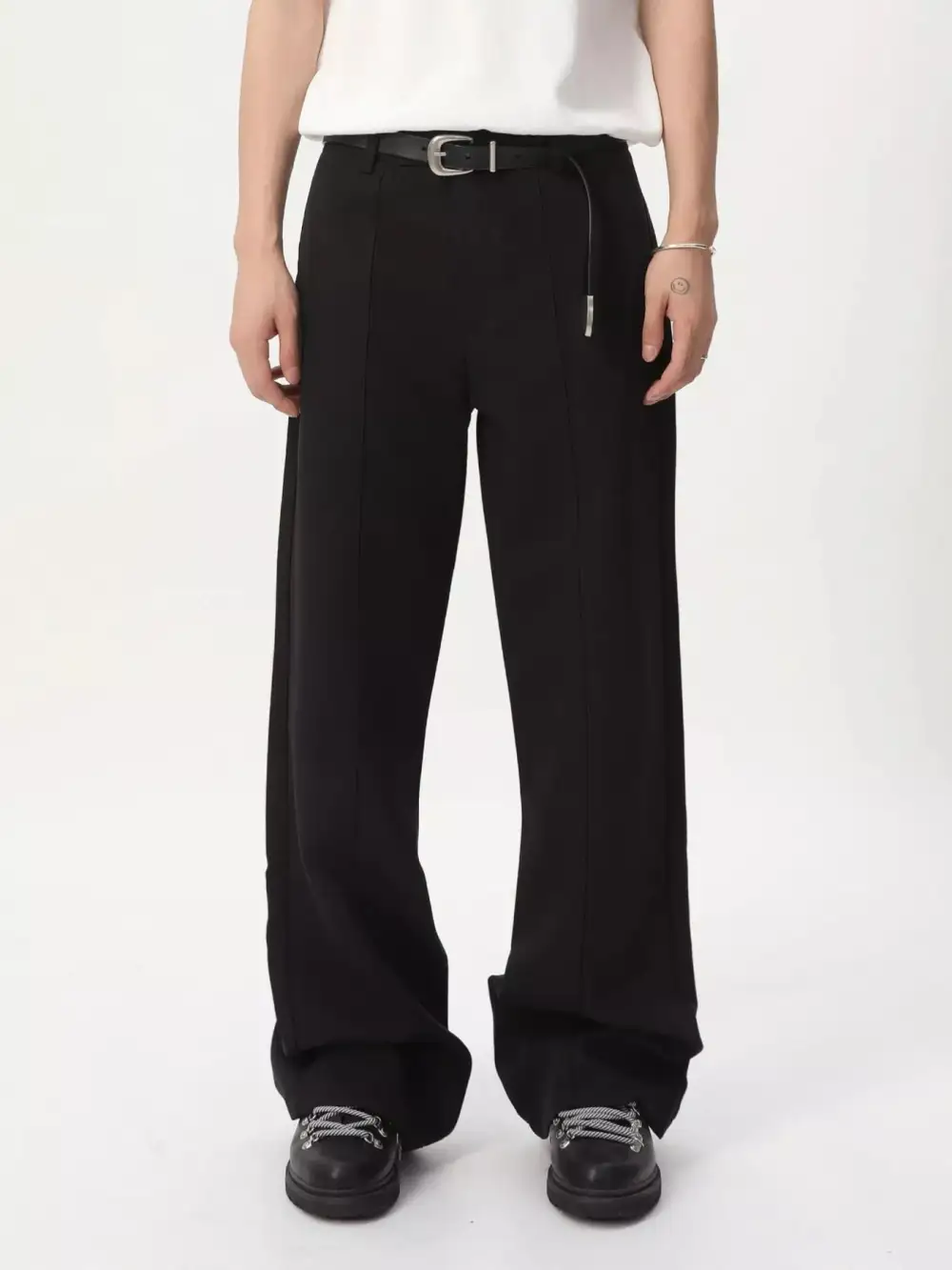 Refined Men's Wide Leg Casual Pants
