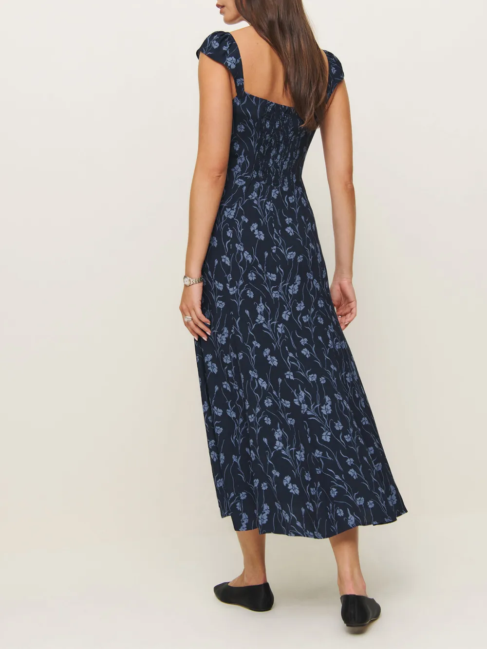 Sleeveless Square Neck Bodycon Midi Dress