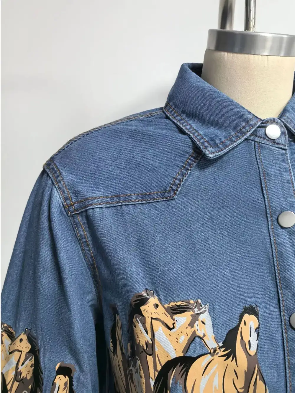 Horse Print Long Sleeve Shirt