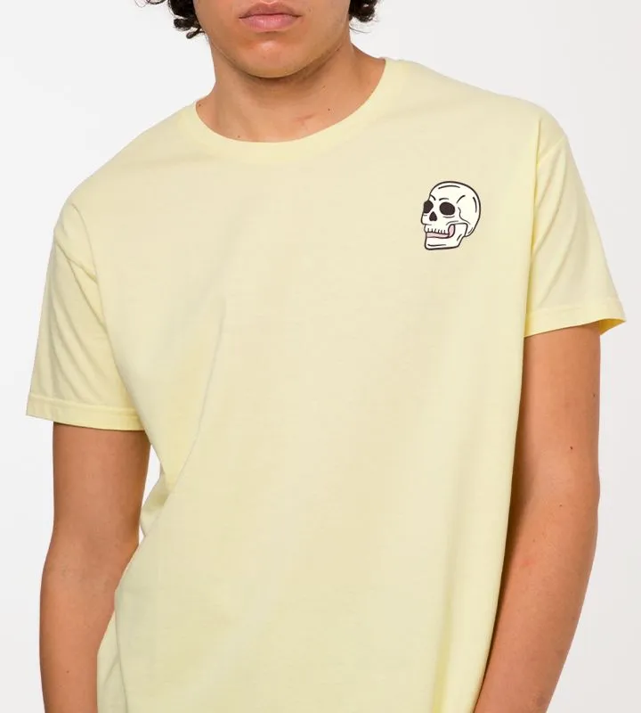 Unisex Art Graphic Yellow Crew Neck T-Shirt