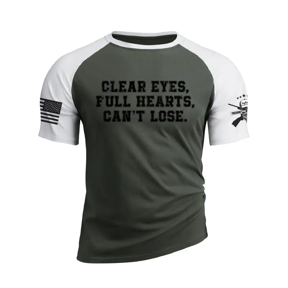 CLEAR EYES FULL HEARTS CAN'T LOSE RAGLAN GRAPHIC TEE