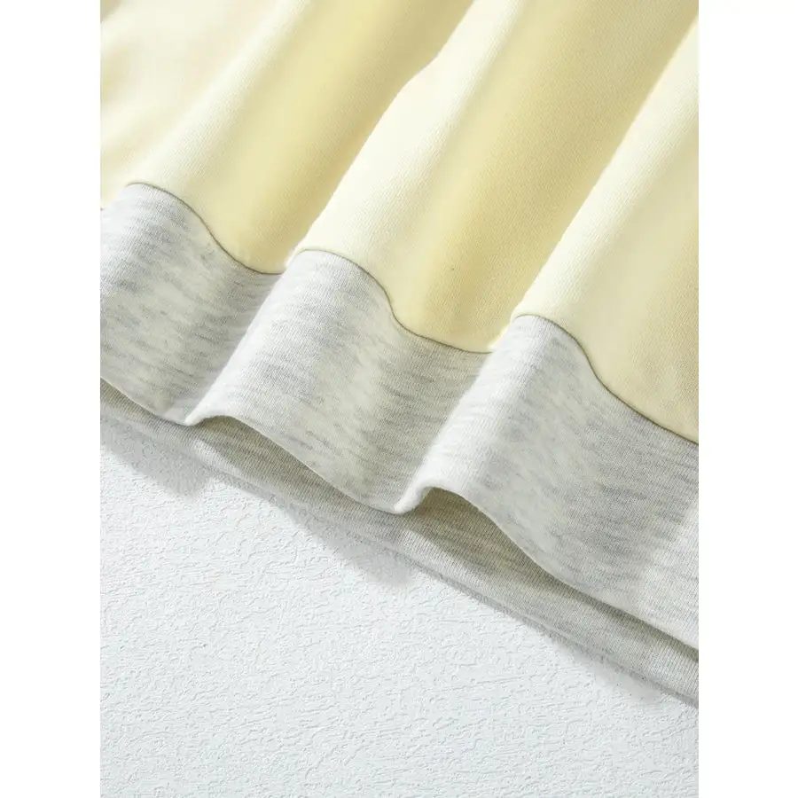 Block Round Neck Top and Pants Set