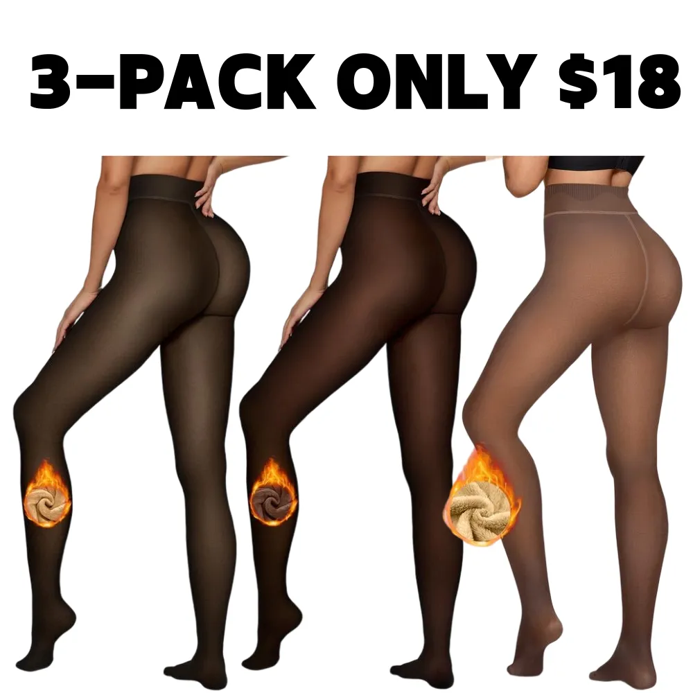 Women Fleece Lined Leggings Sheer Fake Translucent Pantyhose Thermal High Waisted Footed Opaque Tights