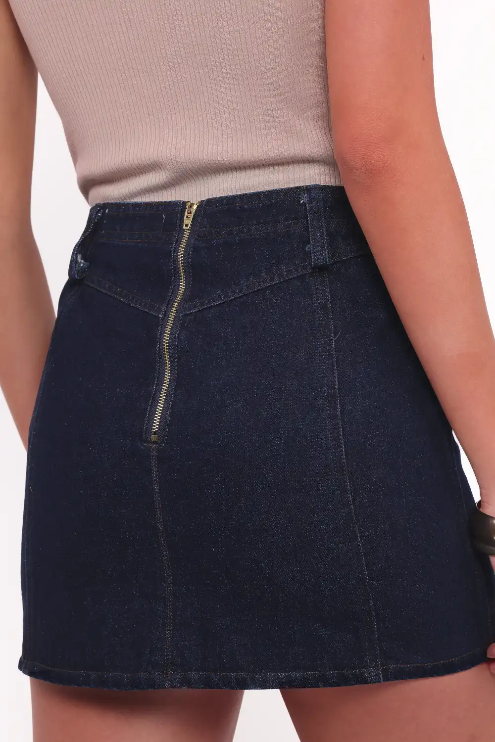 Denim High Rise Mini Skirt