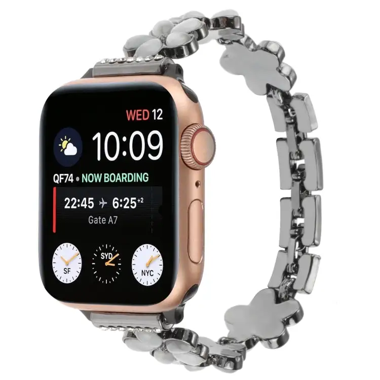 Classic Floral-Link Zinc Alloy Replacement Watch Strap