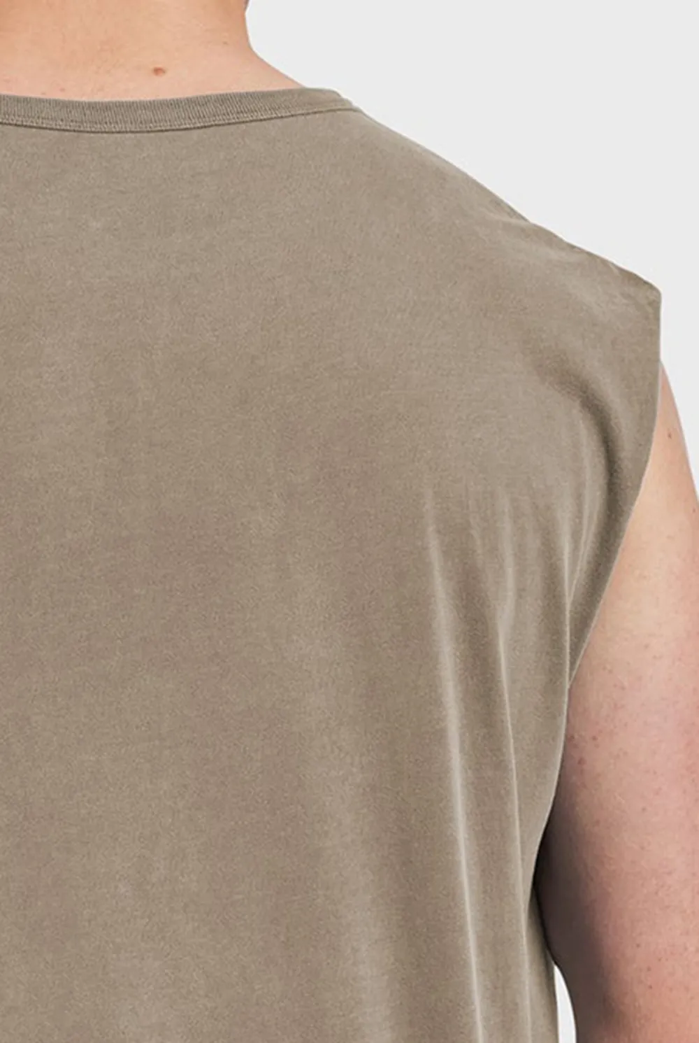 Sleeveless Crew Neck Casual Tee