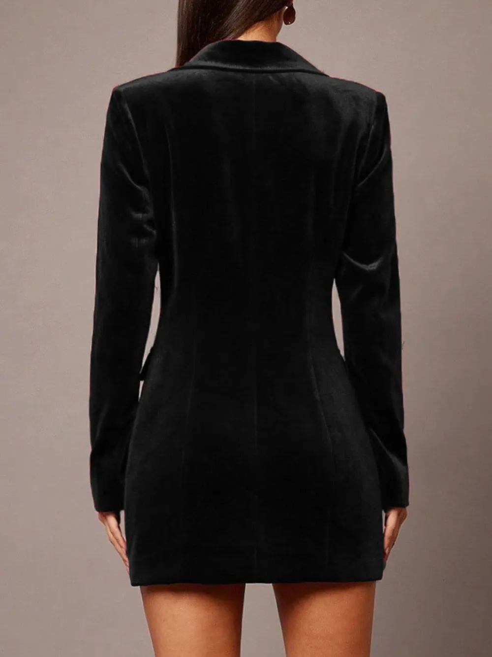 Structured Shape Velvet Dress
