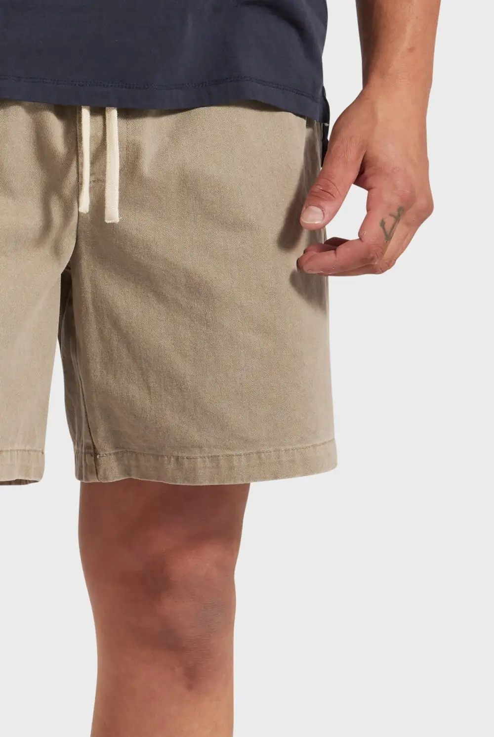 Gray Garment Dyed Shorts