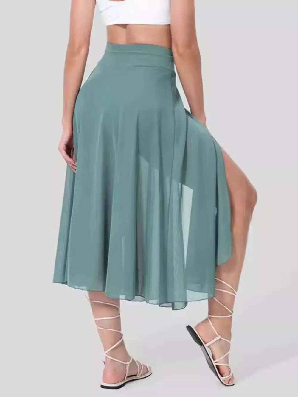 Subtle Drawstring Pocket Detail Skirt
