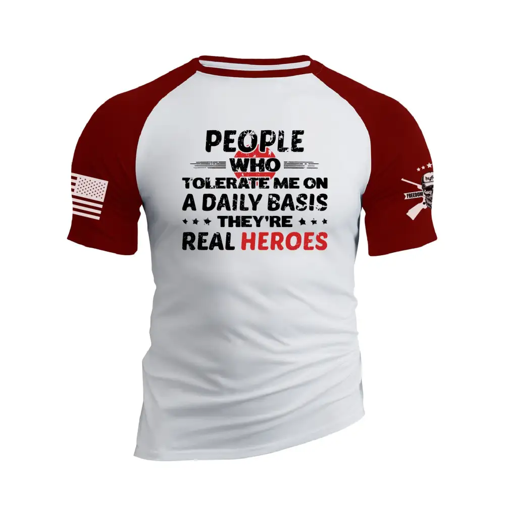 THEY REAL HEROES RAGLAN GRAPHIC TEE