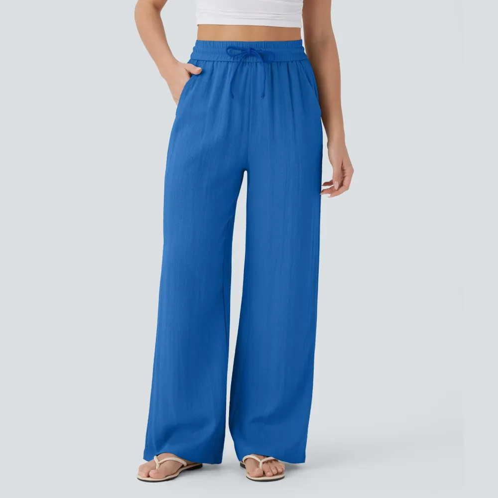 🔥Last Day: 14-Pack Only $35 🔥Women'S High-Waisted Linen Trousers