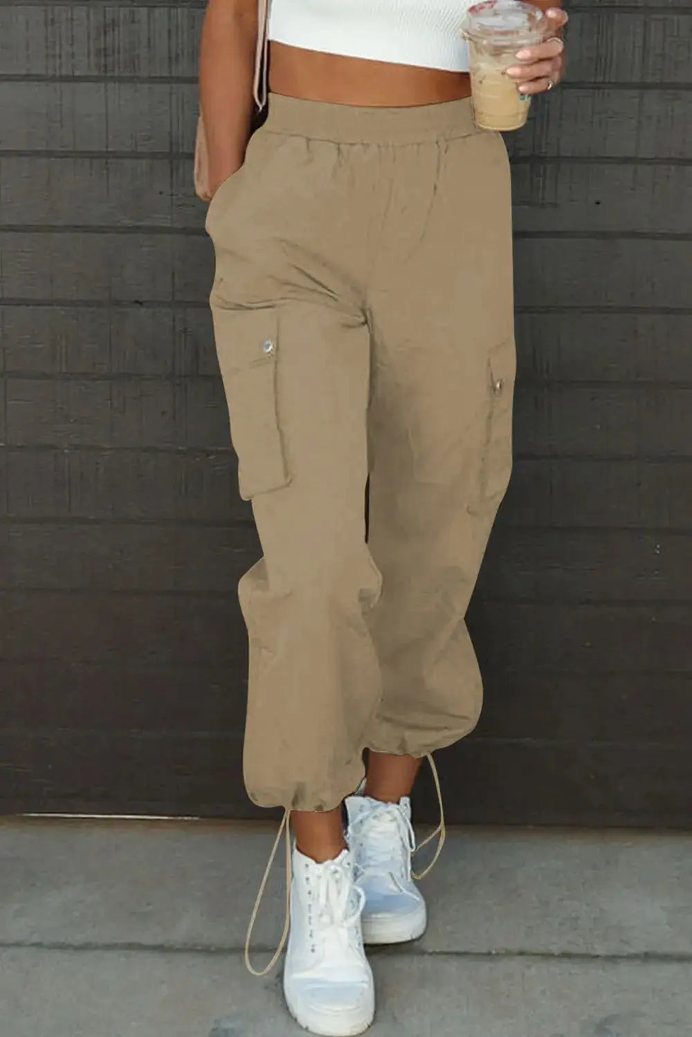 Easy High Waist Drawstring Pants