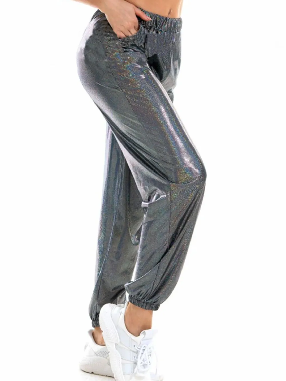 Casual High Waist Pocket Detail Pants
