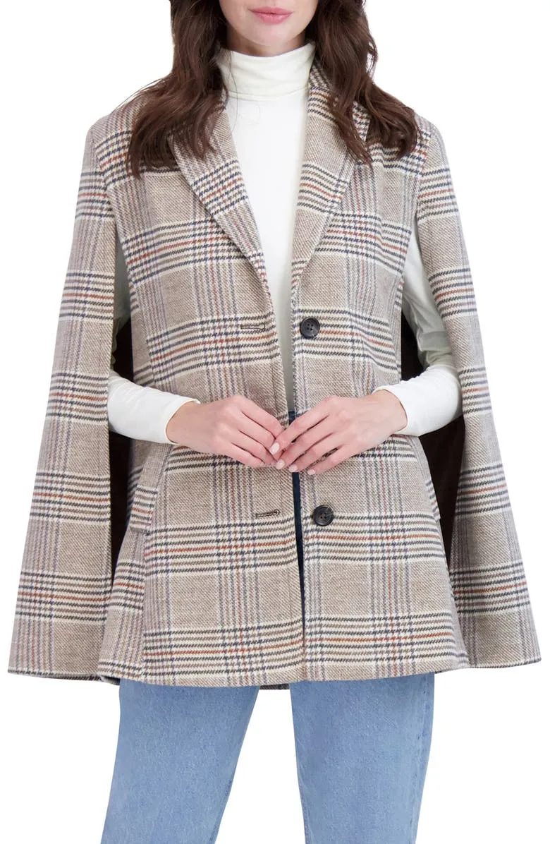 Plaid Cape Jacket