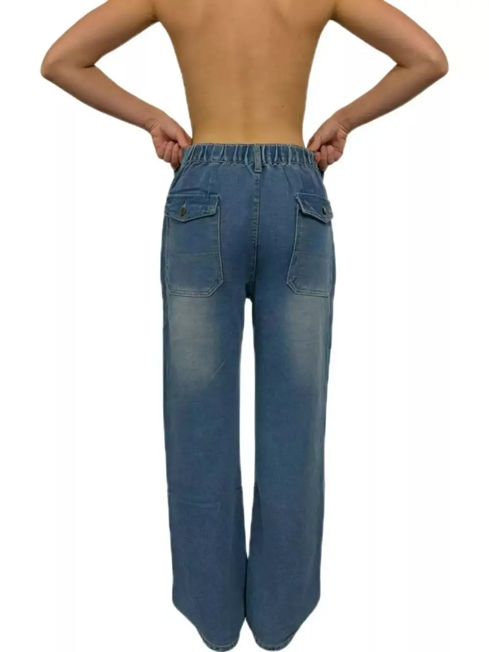 Easy Wide Leg Denim Jeans