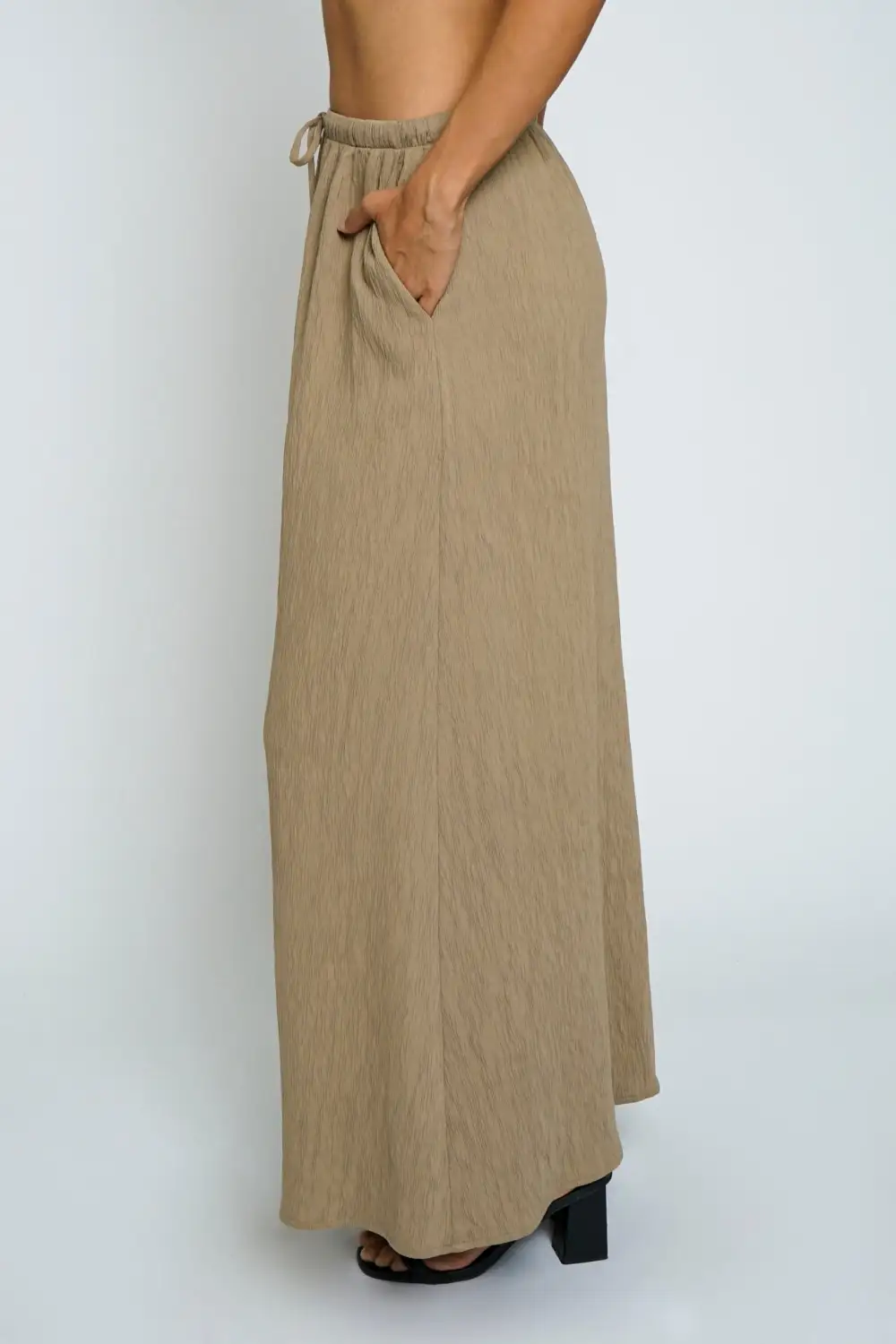 Plisse Maxi Skirt