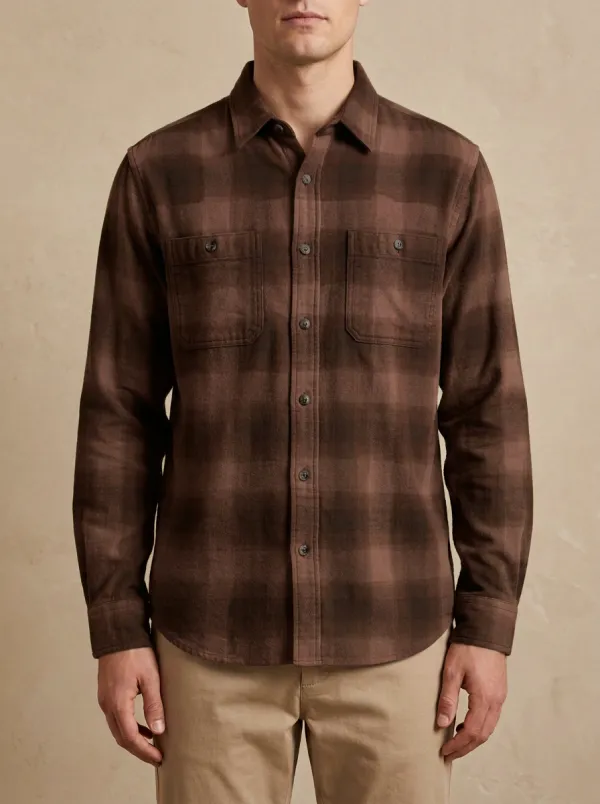 Modern Finish Plaid Long-Sleeve Men's Long-Sleeve Shirt
