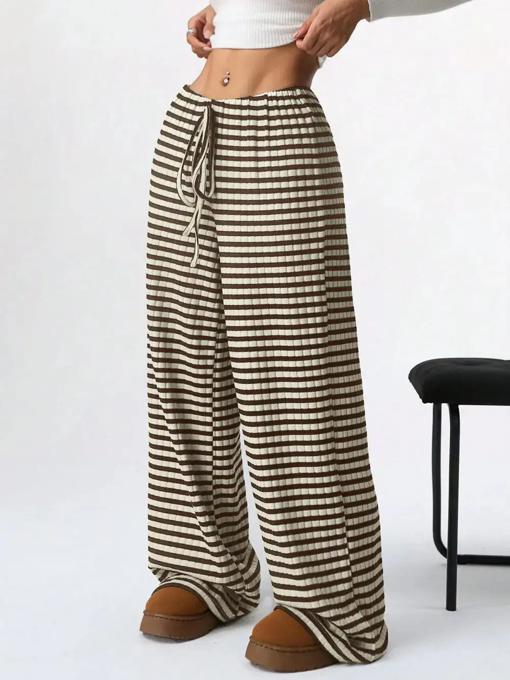 Modern Tie Waist Tie Detail Pants