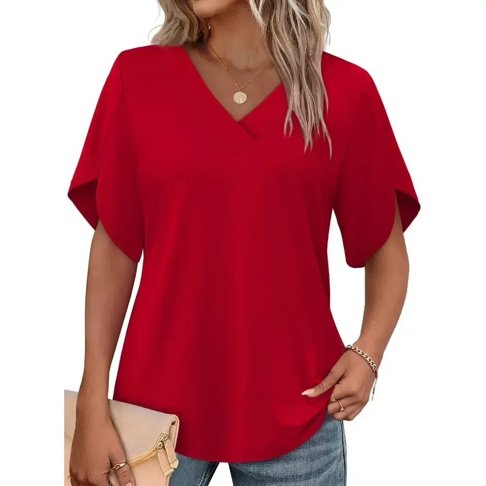 Womens Short Sleeve V Neck Dolma -- 1 for as low as $1.25