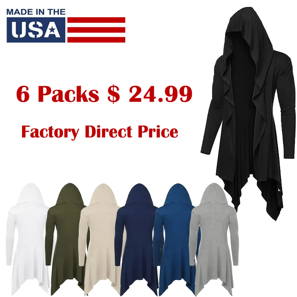 🖤 Men’s Long Hooded Cardigan – Effortless Style Meets Everyday Comfort