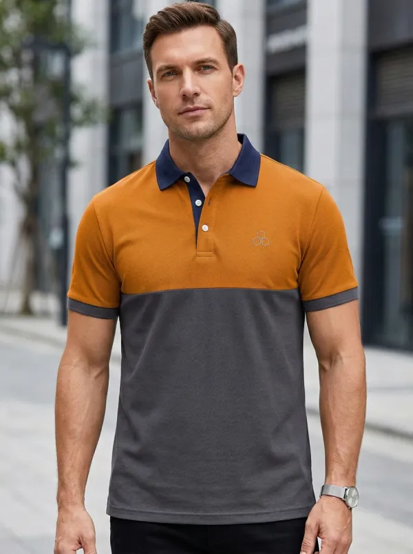 Men's Colorblock Polo Shirt