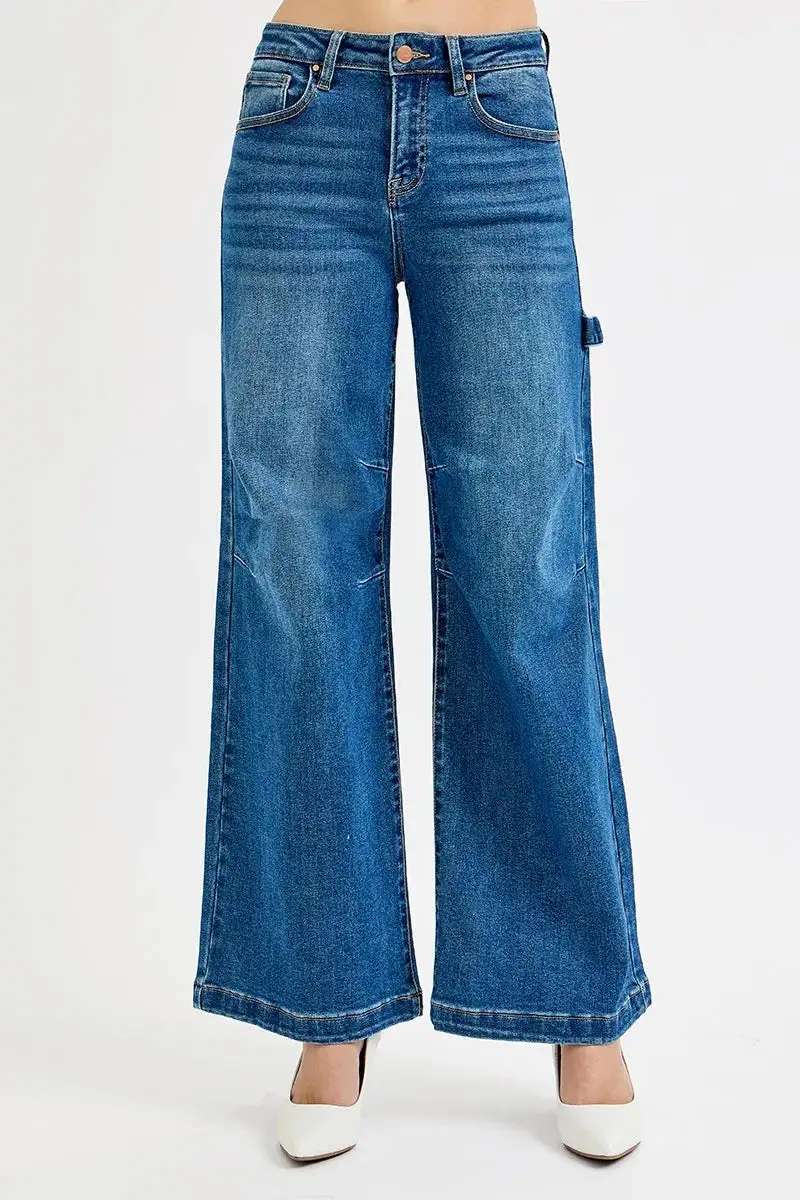 Minimal High Rise Wide Leg Jeans