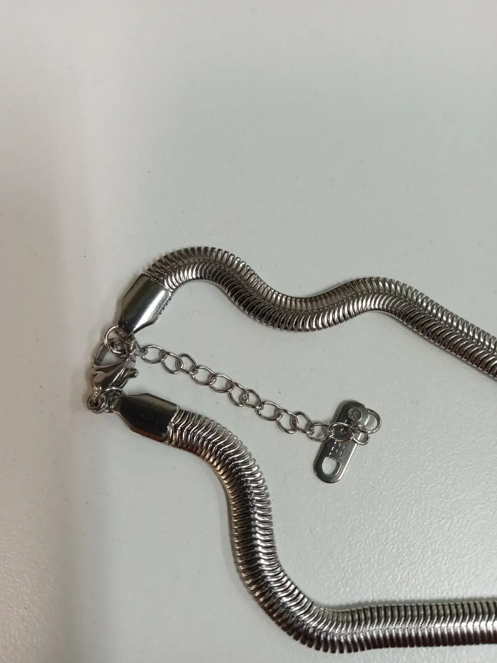 Stainless Herringbone Chain Necklace