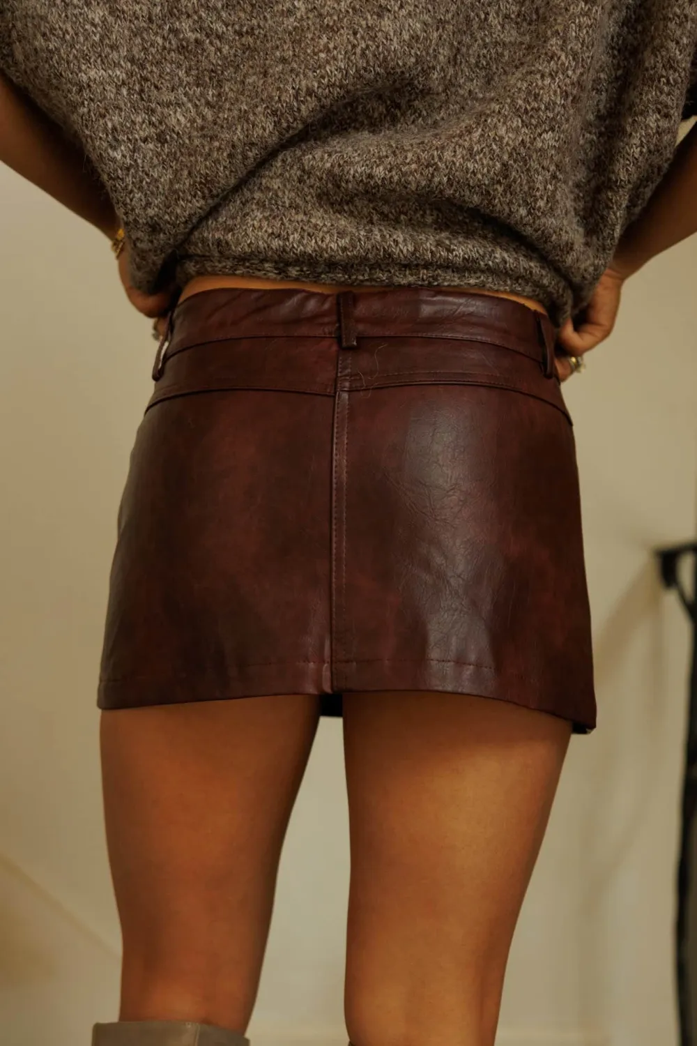 Everyday Faux Leather Mini Skirt