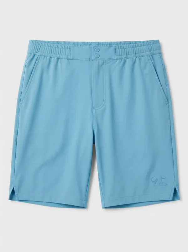 Clean Flag-Motif Golf Athletic Shorts