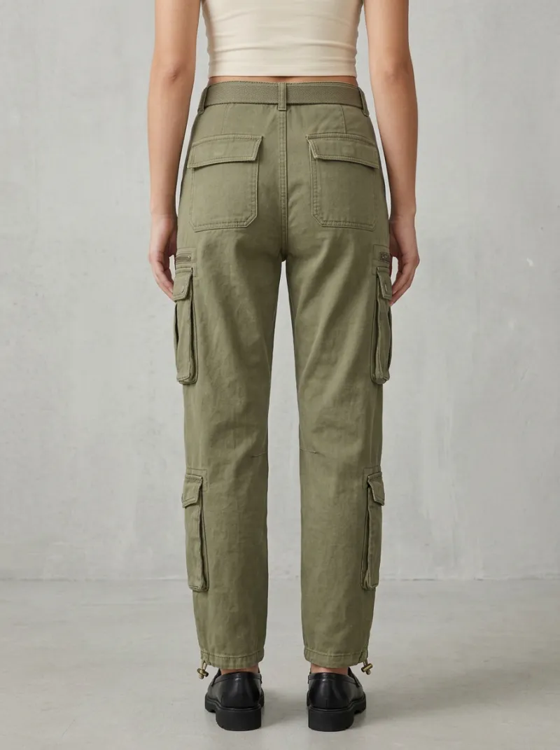 Functional Utility Style Multi Pocket Design Women's Multi Pocket Cargo Pants