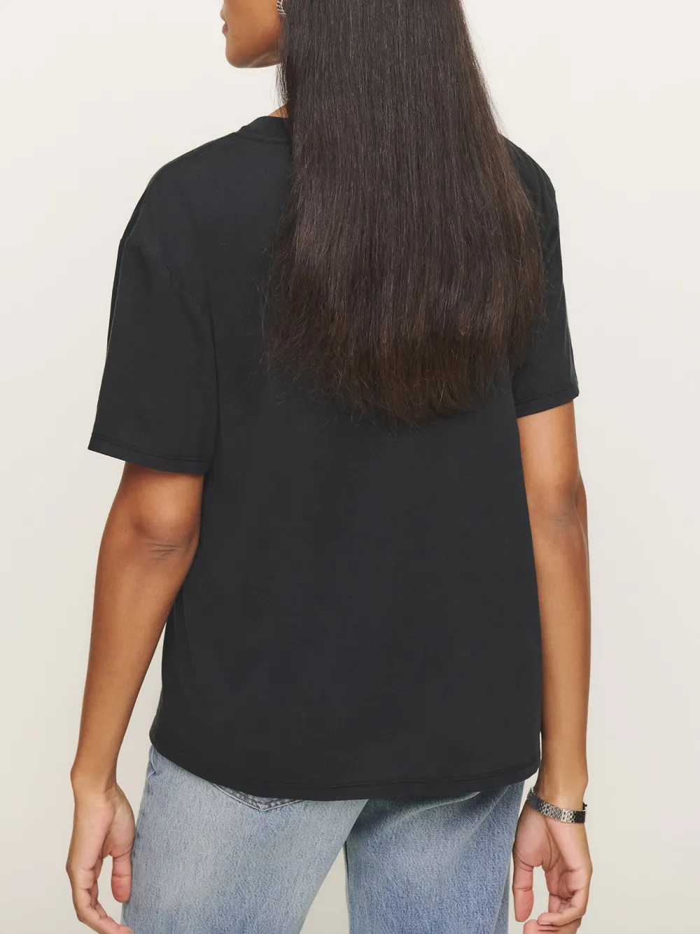 Relaxed Fit Cotton Crew Neck Tee