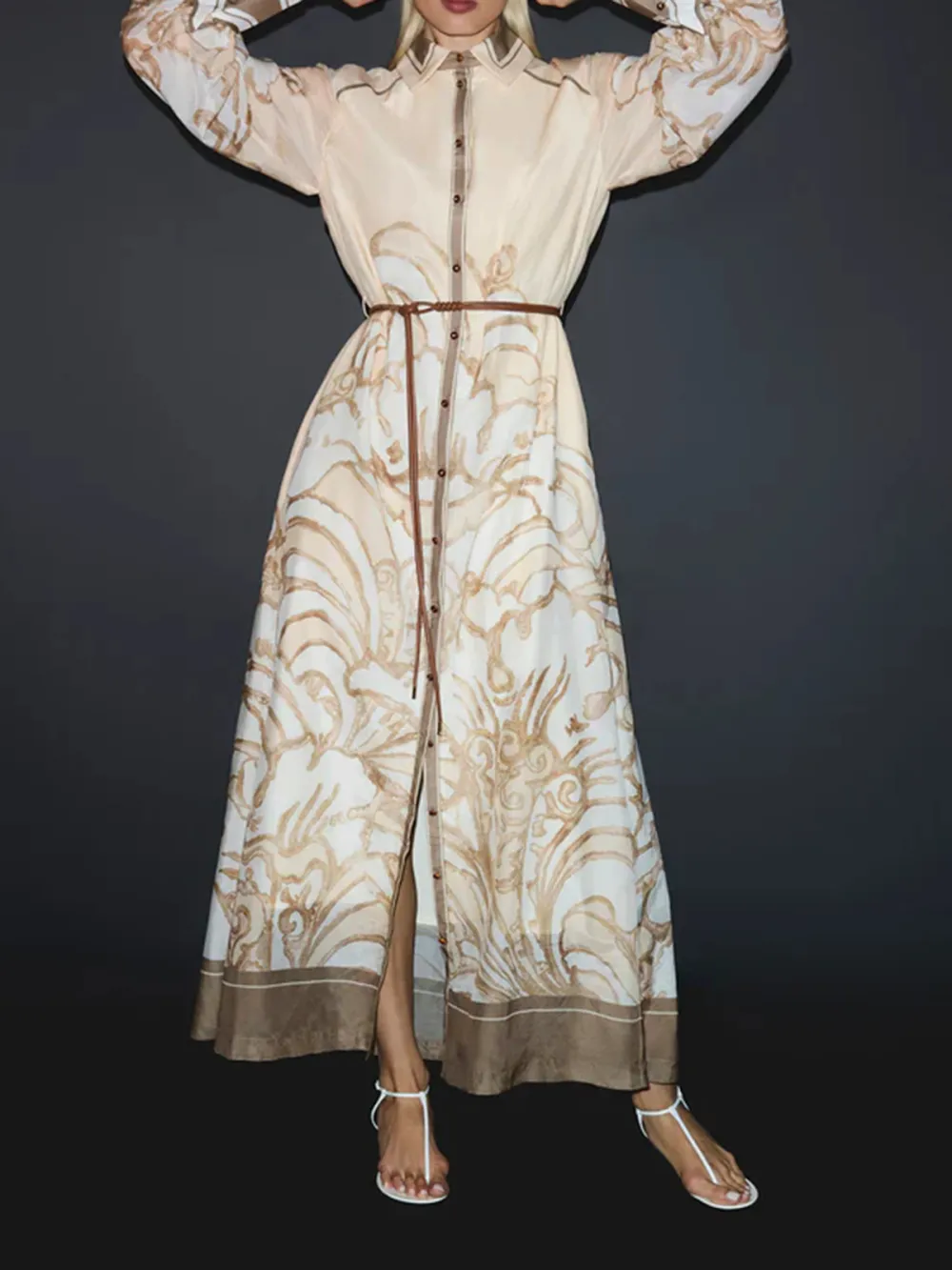 Casual Style Long Sleeve Mini Robe