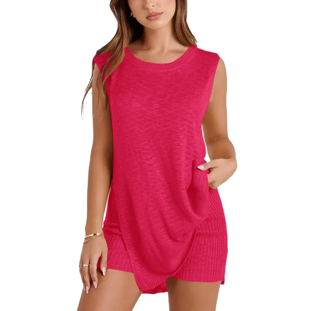 Women's 2 Piece Outfits Summer Knit Sweater Set