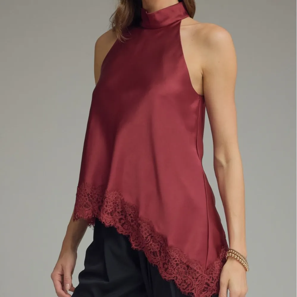 Lace High Neck Top