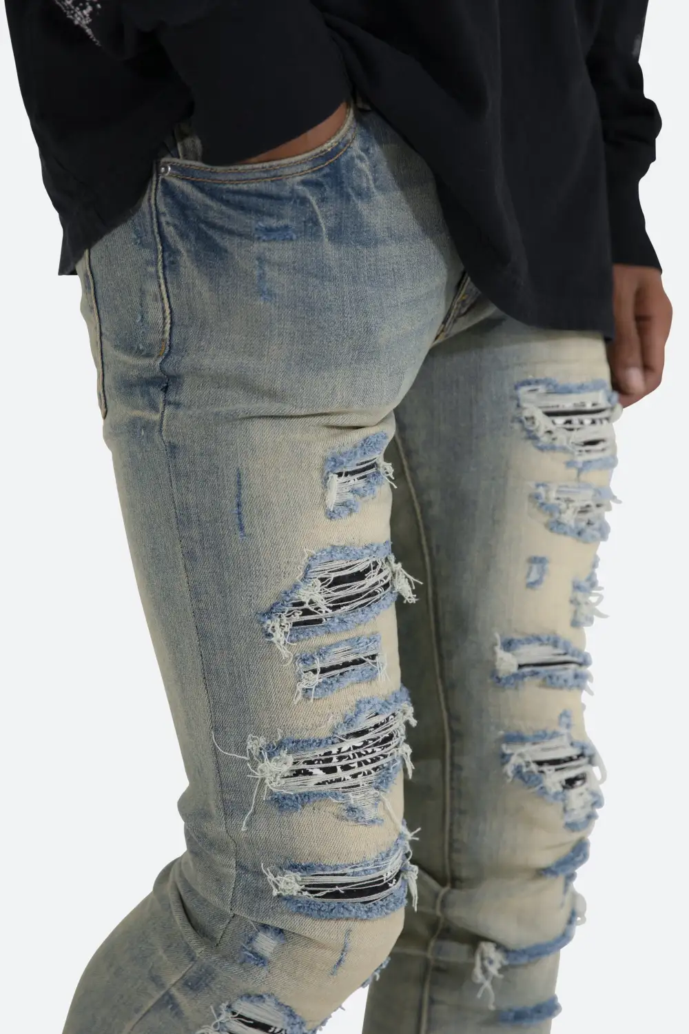Relaxed Paisley Skinny Jeans