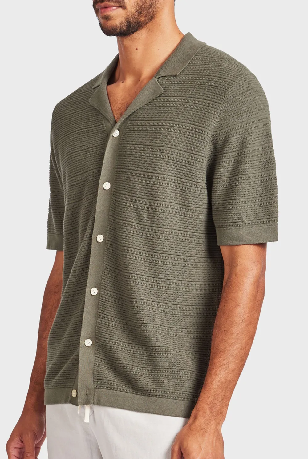 Revere Collar Knit Shirt