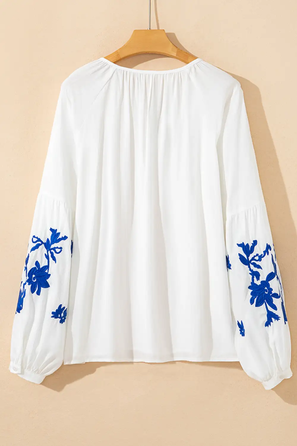 Floral Embroidered V-Neck Blouse