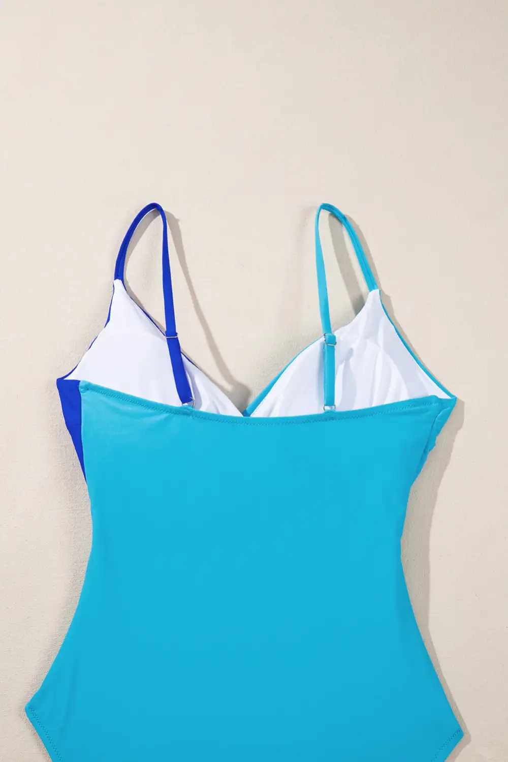 Crossover Blocked Pattern Panel Detail One Swimsuit