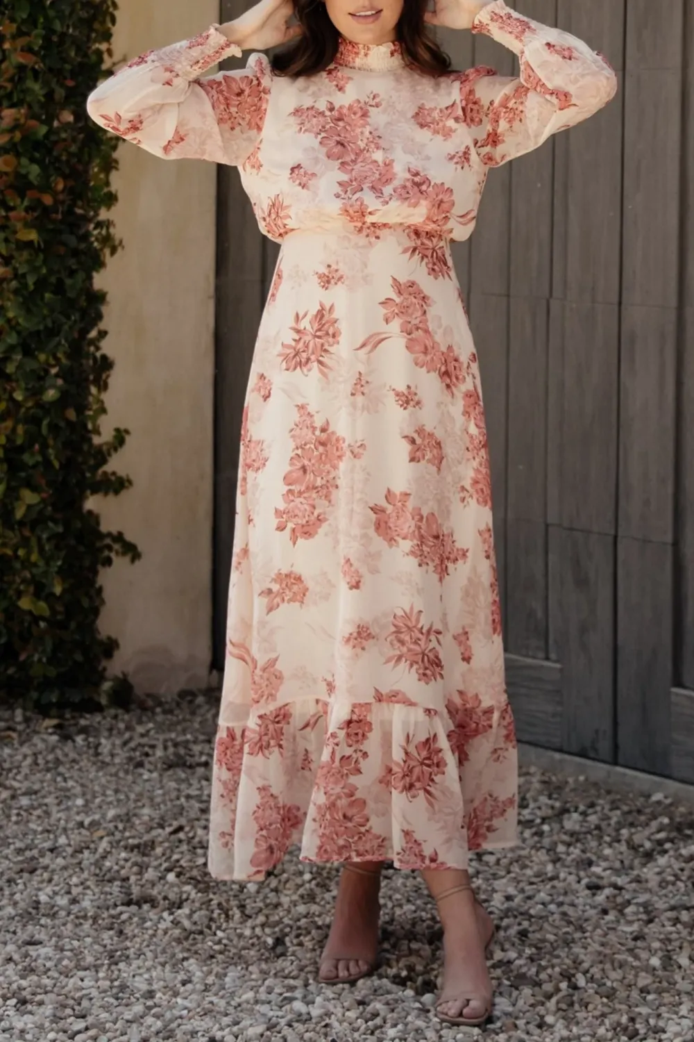 High Neck Temperament Comfortable High Waist  Dress