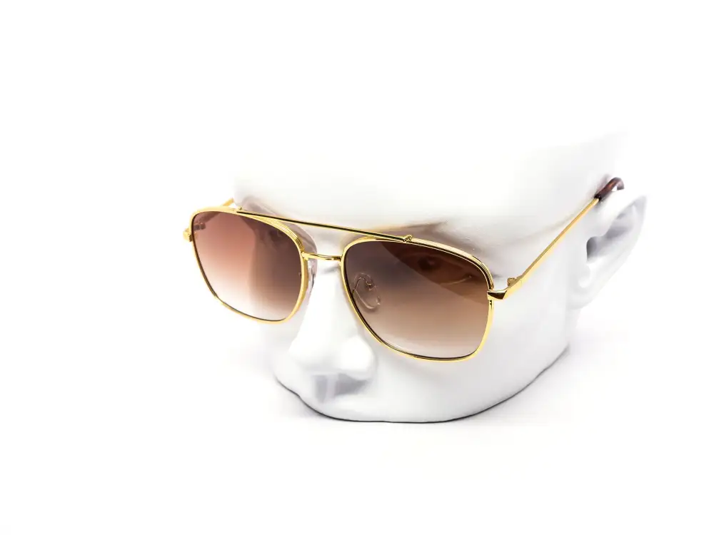 12-Pack Modern Square Aviator Gradient Metal Sunglasses