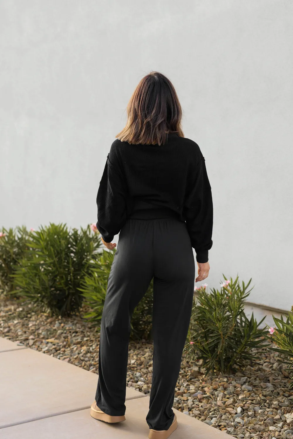 Wide-Leg Drawstring Everyday Pants