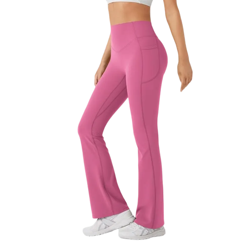 Women's UltraSculpt SoCinched High Waisted Scrunch Butt Lifting Tummy Control Pocket Shaping Yoga Bootcut Leggings