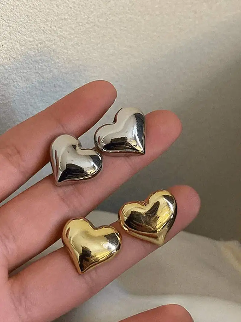 Rounded Heart Earrings