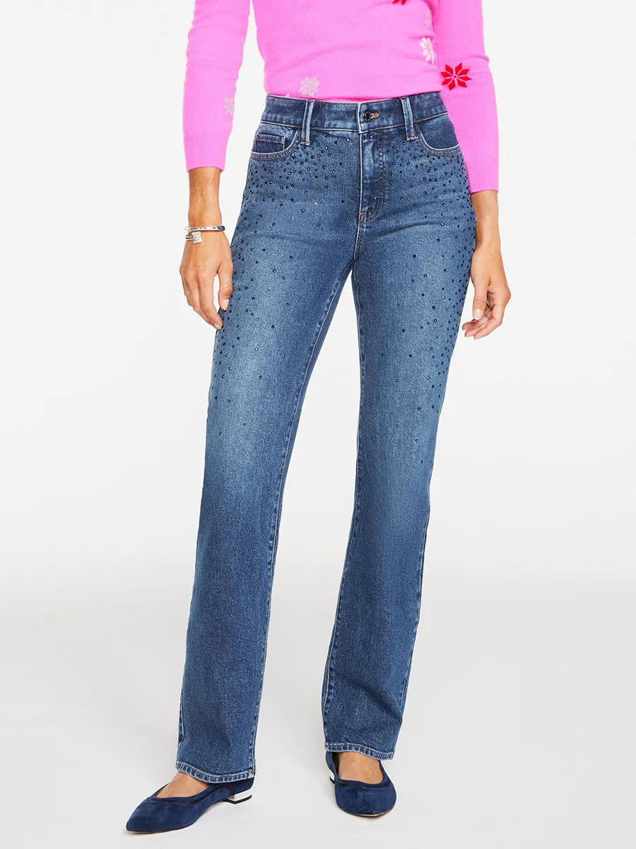 Women'S Casual  Sparkle Flared Denim Pants