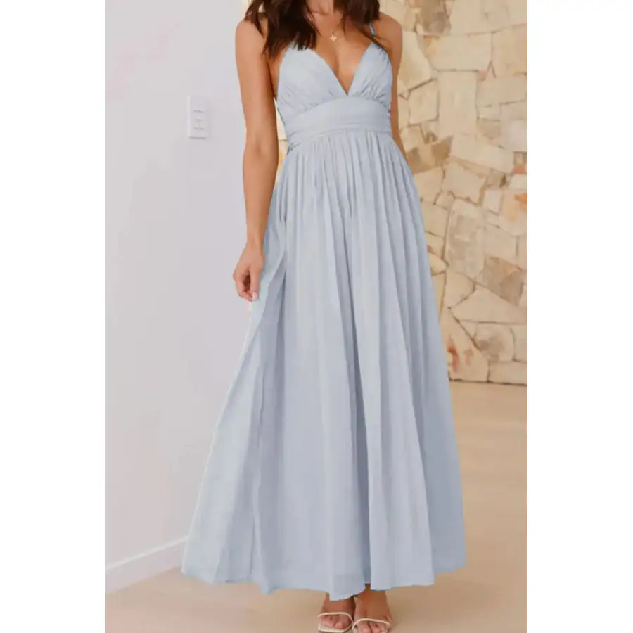 Ruched V Neck Cami Dress