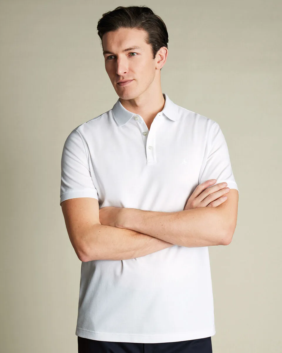 Men'S Casual Business POLO Shirt, Breathable Pique Fabric